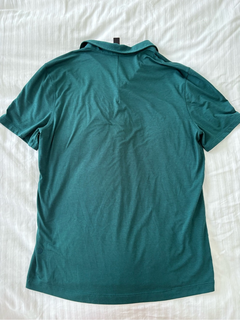 Lululemon Men’s Teal Polo Shirt - Performance Stretch EUC Sz Lg - Picture 9 of 10